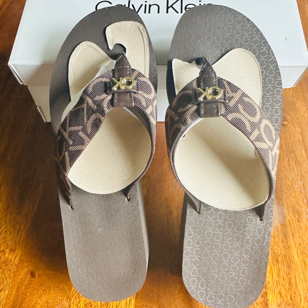 Calvin Klein Medium Brown Meena Sandals